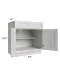 Heather Grey Shaker 33" Base Cabinet