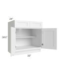 Providence White 33" Base Cabinet