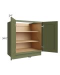 Midtown Hunter Green Shaker 33" Full Height Door Base Cabinet