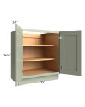 Midtown Pistachio Green Shaker 33" Full Height Door Base Cabinet
