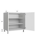 Milan White Matte 33" Full Height Door Base Cabinet