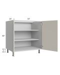 Milan Beige Matte 33" Full Height Door Base Cabinet