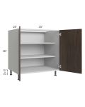 Milan Cafe 33" Full Height Door Base Cabinet