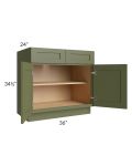 Midtown Hunter Green Shaker 36" Base Cabinet