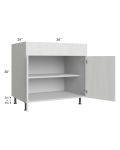 Milan Cream 36" Base Cabinet