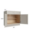 Stratton Light Grey Shaker 36" Base Cabinet