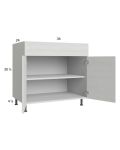 Euro White Grain 36" Base Cabinet