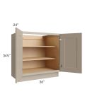 Tuscan Oyster 36" Full Height Door Base Cabinet