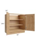 Midtown Timber Shaker 36" Full Height Door Base Cabinet