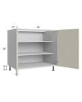 Milan Beige Matte 36" Full Height Door Base Cabinet