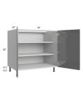 Milan Grey Gloss 36" Full Height Door Base Cabinet