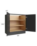 Vienna Black 36" Full Height Door Base Cabinet