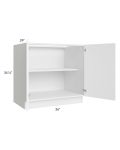 Venetian White Matte 36" Full Height Door Base Cabinet