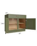 Midtown Hunter Green Shaker 39" Base Cabinet
