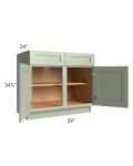 Midtown Pistachio Green Shaker 39" Base Cabinet