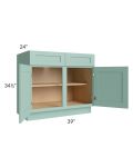 Midtown Mint Green Shaker 39" Base Cabinet