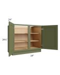 Midtown Hunter Green Shaker 39" Full Height Door Base Cabinet