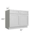 Midtown Painted Grey Shaker 42" Base Cabinet