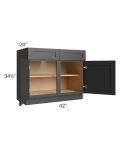 Midtown Black Shaker 42" Base Cabinet