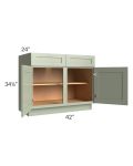 Midtown Pistachio Green Shaker 42" Base Cabinet