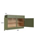 Midtown Hunter Green Shaker 48" Base Cabinet