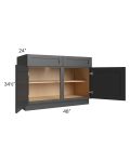 Midtown Black Shaker 48" Base Cabinet