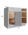 Asheville Grey Shaker 39" Blind Corner Base Cabinet