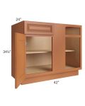 Lexington Cinnamon Glaze 45" Blind Base Cabinet