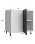 Euro Cafe 43" - 46" Full Height Door Blind Base Corner Cabinet