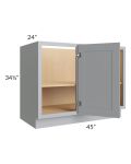 Asheville Grey Shaker 45" Full Height Door Blind Corner Base Cabinet