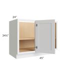 Bayville White 45" Full Height Door Blind Corner Base Cabinet