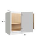 Township White 45" Full Height Door Blind Corner Base Cabinet