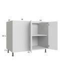Euro Gloss White 49" - 52" Full Height Door Blind Base Corner Cabinet 