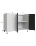 Euro Cafe 52" - 55" Full Height 2-Door Blind Base Corner Cabinet