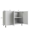 Harbor White 52" - 55" Full Height 2-Door Blind Base Corner Cabinet