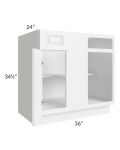 Dakota White 39"-42" Blind Base Corner Cabinet