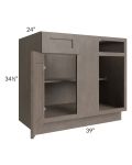 Natural Grey Shaker 42"-45" Blind Base Corner Cabinet