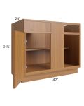 Portland Walnut 45"-48" Blind Base Corner Cabinet