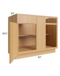 Portland Sand 45"-48" Blind Base Corner Cabinet 