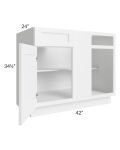 Providence White 45"-48" Blind Base Corner Cabinet