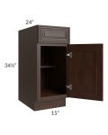 Biscotti Caf?? Glazed 15" Base Cabinet 