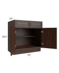 Biscotti Caf?? Glazed 33" Base Cabinet 