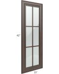 Biscotti Caf?? Glazed 15x42 Mullion Glass Door