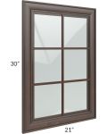 Biscotti Caf?? Glazed 21x30 Mullion Glass Door