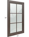 Biscotti Caf?? Glazed 21x36 Mullion Glass Door