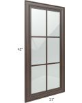 Biscotti Caf?? Glazed 21x42 Mullion Glass Door