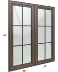 Biscotti Caf?? Glazed 36x42 Mullion Glass Door
