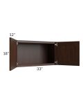 Biscotti Caf?? Glazed 33x18 Wall Cabinet