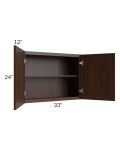 Biscotti Caf?? Glazed 33x24" Wall Cabinet