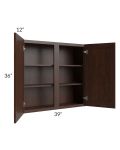 Biscotti Caf?? Glazed 39x36 Wall Cabinet